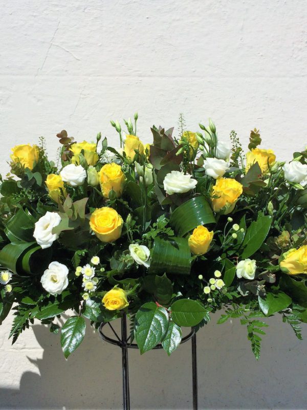 Yellow Rose Casket Spray